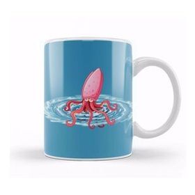 Baskı Dükkanı Octopus Illustration Kupa