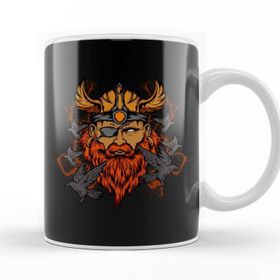 Baskı Dükkanı Odin The Norse Mythology Viking God &amp; His Ravens Kupa