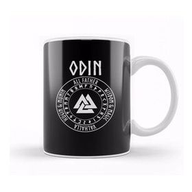 Baskı Dükkanı Odin Viking God Valknut With Runes Kupa