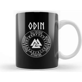 Baskı Dükkanı Odin Viking God Valknut With Runes Kupa