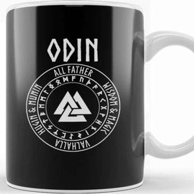 Baskı Dükkanı Odin Viking God Valknut With Runes Kupa