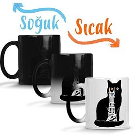 Baskı Dükkanı of the Rings Kedi Sihirli Porselen Kupa