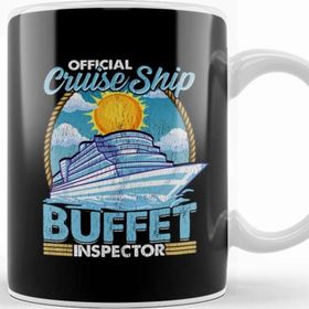 Baskı Dükkanı Official Cruise Ship Buffet Inspector Foodie Pun Kupa