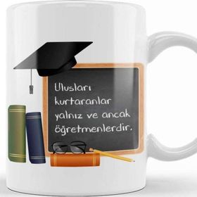 Baskı Dükkanı Öğretmenler Günü Öğretmene Hediye 010 Kupa Bardak