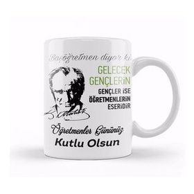 Baskı Dükkanı Öğretmenler Günü Öğretmene Hediye 012 Kupa Bardak