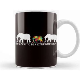 Baskı Dükkanı Okay Be Little Different Autism Awareness Elephant Autistic Kupa