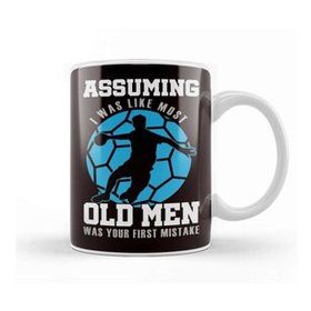 Baskı Dükkanı Old Man Handball Player Handballer Ball Sports Coach Court Kupa