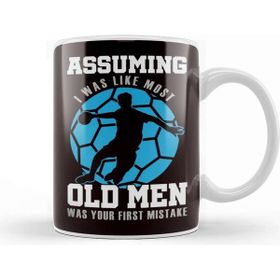Baskı Dükkanı Old Man Handball Player Handballer Ball Sports Coach Court Kupa