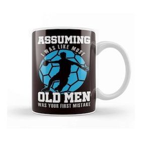 Baskı Dükkanı Old Man Handball Player Handballer Ball Sports Coach Court Kupa