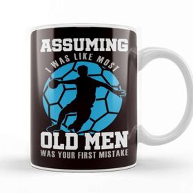 Baskı Dükkanı Old Man Handball Player Handballer Ball Sports Coach Court Kupa