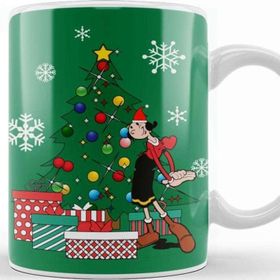 Baskı Dükkanı Olive Oyl Around The Christmas Tree Popeye Kupa