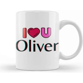 Baskı Dükkanı Oliver Name Custom Design Gift Baby Gift For Him Kupa