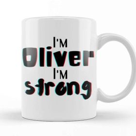 Baskı Dükkanı Oliver Name Custom Design Gift Baby Gift For Him Kupa