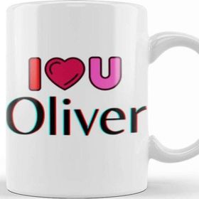 Baskı Dükkanı Oliver Name Custom Design Gift Baby Gift For Him Kupa