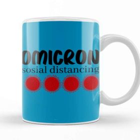 Baskı Dükkanı Omicron Sosial Distancing Kupa