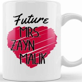 Baskı Dükkanı One Direction Future Mrs Zayn Malik Love Heart Kupa