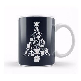 Baskı Dükkanı One Piece Christmas Tree Silhouette Kupa