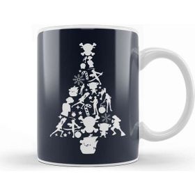 Baskı Dükkanı One Piece Christmas Tree Silhouette Kupa