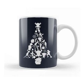 Baskı Dükkanı One Piece Christmas Tree Silhouette Kupa