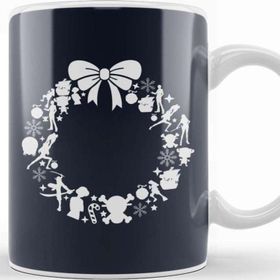Baskı Dükkanı One Piece Christmas Wreath Pattern Kupa