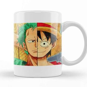 Baskı Dükkanı One Piece Luffy And Zoro's Faces Kupa