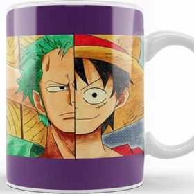 Baskı Dükkanı One Piece Luffy And Zoro's Faces Kupa