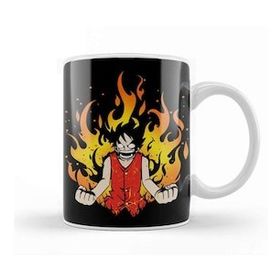 Baskı Dükkanı One Piece Straw Hot Luffy Grunge Kupa