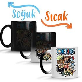 Baskı Dükkanı One Piecemonkey D Luffy Roronoa Zoro Nico Robin Sihirli Porselen Kupa