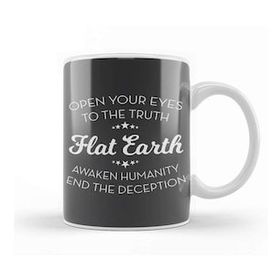 Baskı Dükkanı Open Your Eyes To The Truth Flat Earth Kupa