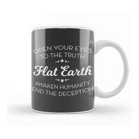 Baskı Dükkanı Open Your Eyes To The Truth Flat Earth Kupa