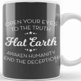 Baskı Dükkanı Open Your Eyes To The Truth Flat Earth Kupa