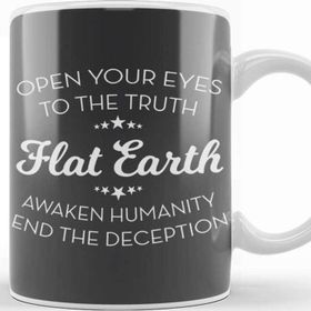 Baskı Dükkanı Open Your Eyes To The Truth Flat Earth Kupa