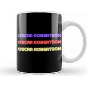 Baskı Dükkanı Oscar Robertson Basketball Gifts Vintage Retro Rainbow Quotes For Boys And Dad Kupa