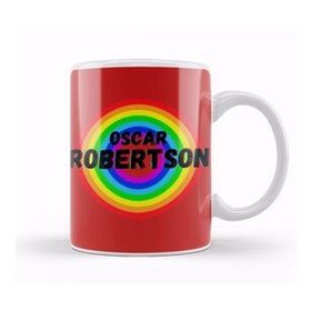 Baskı Dükkanı Oscar Robertson Basketball Gifts Vntage Retro Rainbow Quotes For Boys And Dad Kupa
