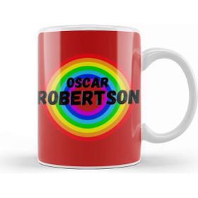 Baskı Dükkanı Oscar Robertson Basketball Gifts Vntage Retro Rainbow Quotes For Boys And Dad Kupa