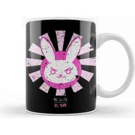 Baskı Dükkanı Overwatch D Va Bunny Logo Retro Japanese Kupa