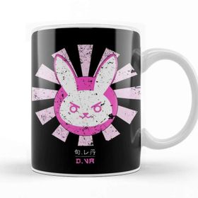 Baskı Dükkanı Overwatch D Va Bunny Logo Retro Japanese Kupa