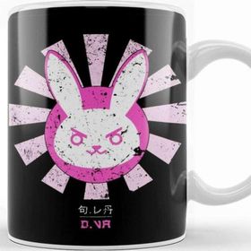Baskı Dükkanı Overwatch D Va Bunny Logo Retro Japanese Kupa