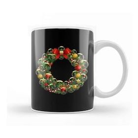 Baskı Dükkanı Overwatch Logo Multiface Christmas Wreath Kupa