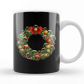 Baskı Dükkanı Overwatch Logo Multiface Christmas Wreath Kupa