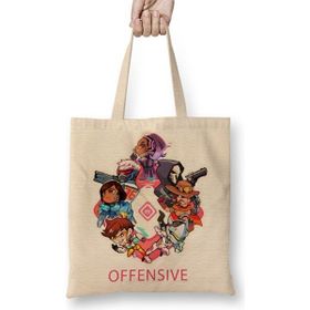 Baskı Dükkanı Overwatch Offensive Bez Kadın Günlük Çanta