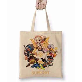 Baskı Dükkanı Overwatch Support Bez Kadın Günlük Çanta
