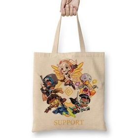 Baskı Dükkanı Overwatch Support Bez Kadın Günlük Çanta
