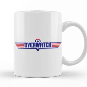 Baskı Dükkanı Overwatch Top Gun Logo Kupa