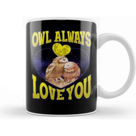 Baskı Dükkanı Owl Always Love You Adorable Owl Pun Kupa