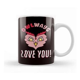 Baskı Dükkanı Owl Always Love You Heart Valentines Day Couple Kupa