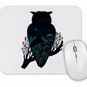Baskı Dükkanı Owl Night Baykuş Mouse Pad