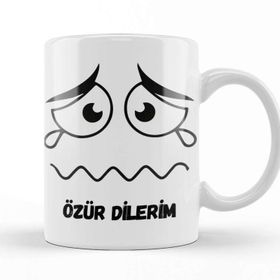 Baskı Dükkanı Özür Dilerim Komik Özür Mesajı Kupa Bardak