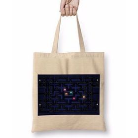 Baskı Dükkanı Pac Man Bez Kadın Günlük Çanta
