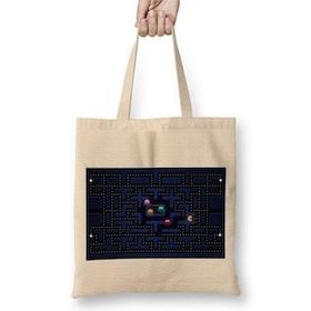 Baskı Dükkanı Pac Man Bez Kadın Günlük Çanta